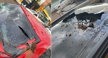 Explosão em construção deixa uma pessoa ferida e vários carros danificados, em Itumbiara